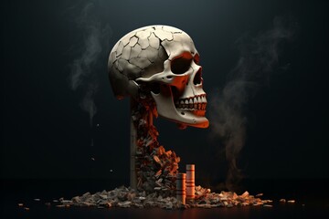 Poster design for smoking is injurious to health and smoking kills - obrazy, fototapety, plakaty