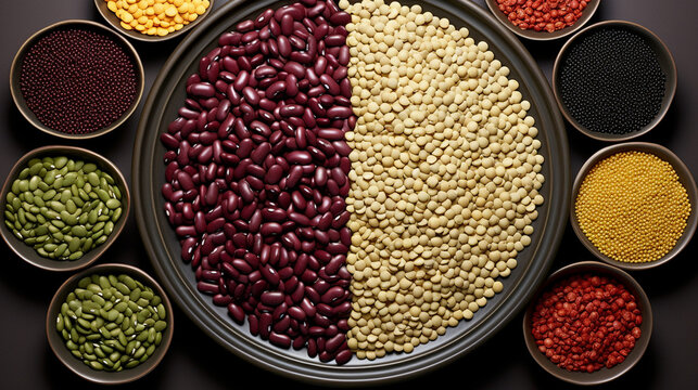 red and white beans HD 8K wallpaper Stock Photographic Image 