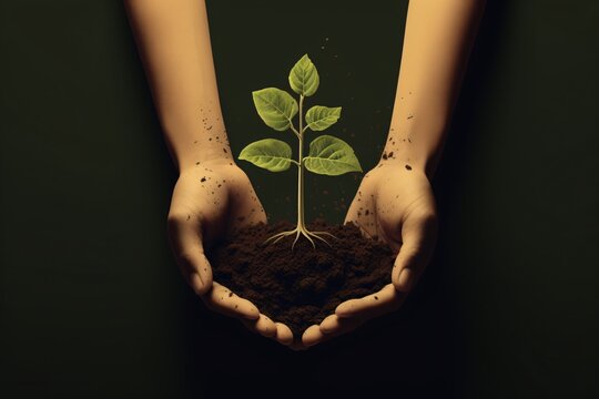 Graphic illustration for planting a tree