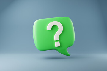 3D rendering A question mark floated in the air. Question ideas that arise in various places - obrazy, fototapety, plakaty