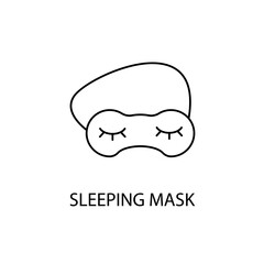 sleep mask concept line icon. Simple element illustration. sleep mask concept outline symbol design.