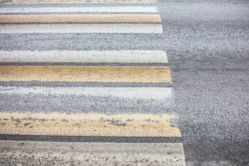 Pedestrian crossing on an asphalt road