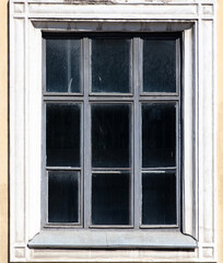 Window into the building as a background