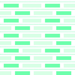seamless pattern of dot line and Rectangle green color - obrazy, fototapety, plakaty
