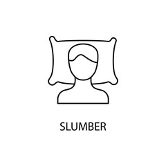 slumber concept line icon. Simple element illustration. slumber concept outline symbol design.