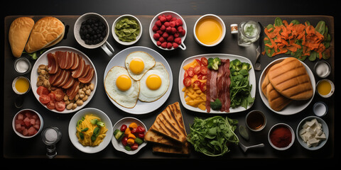American Breakfast set concept