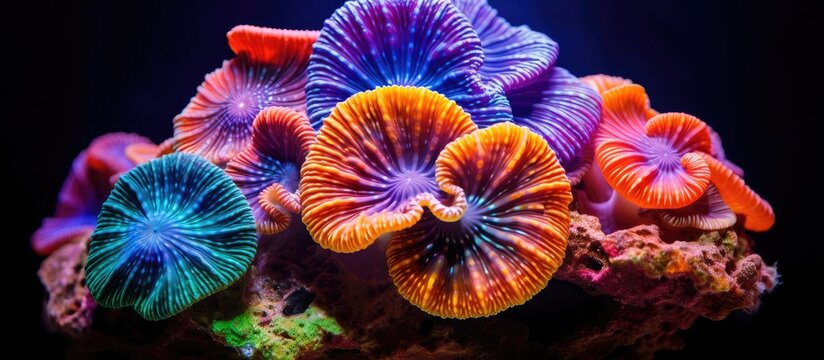 A diverse rainbow acanthastrea with moon-like craters.