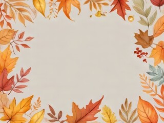 Fototapeta na wymiar Marco de hojas de otoño