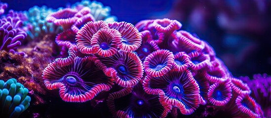 Fototapeta premium Close up photo of Acanthastrea Micromussa lordhowensis LPS coral