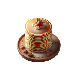 layer of pancake on a plate