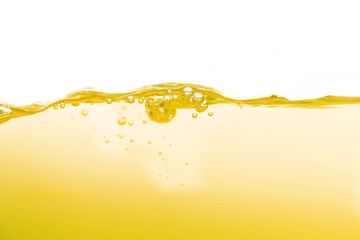 Appearance surface poured brownish yellow lubricant liquid for bubbles background can use cooking...