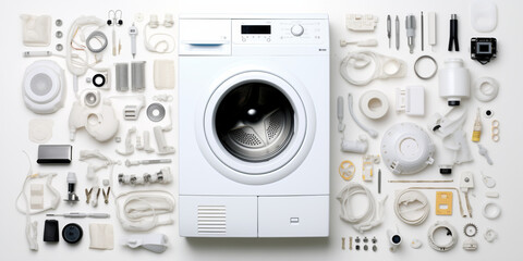 a set of washing machine things