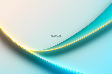 Abstract Blue Gold Background. colorful wavy design wallpaper. creative graphic 2 d illustration. trendy fluid cover with dynamic shapes flow.