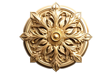 Regal Radiance: Embellishing Your Style with a Striking Medallion Isolated on Transparent Background