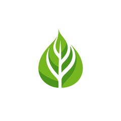 Eco friendly road transport filled green logo. Sustainability business value. Green leaf simple icon. Design element. Created with artificial intelligence. Ai art for corporate branding, website