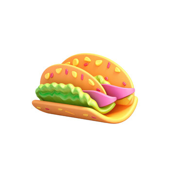 3D clay icon of A Tacos