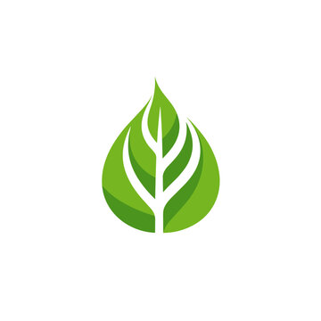 Eco friendly road transport filled green logo. Sustainability business value. Green leaf simple icon. Design element. Created with artificial intelligence. Ai art for corporate branding, website