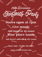 Christmas party flyer poster or social media  post design