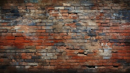 old brick wall with cement texture background, vintage red stone wall backdrop