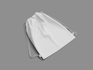 Isometric Sport bag Mockup 3D Render Drawstring Bag - obrazy, fototapety, plakaty