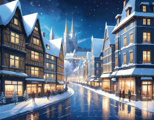 Obraz premium 雪景色