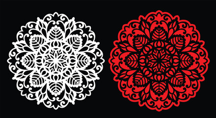 Decorative wall panels set Jali design CNC pattern,