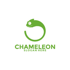 Chameleon logo vector design template