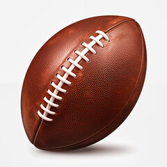 American football ball in transparent background.
