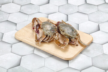 Two raw crab for cooking