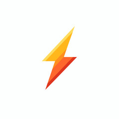 Electric automobile filled colorful logo. Lightning bolt symbolizing performance. Automotive industry. Design element. Created with artificial intelligence. Ai art for corporate branding, website - obrazy, fototapety, plakaty