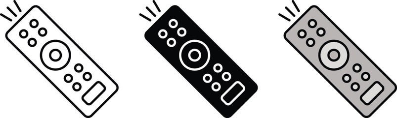 Remote Icon lined, isolated and colored version. Flat Vector Illustration