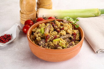 Bulgur with lamb and vegetables