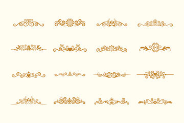 Golden Vintage Ornament.Golden Border ornament. Golden Crown Ornament .Suitable for wedding invitation card.