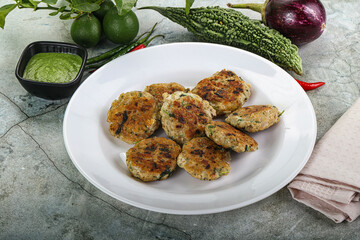 Indian style - chicken kebab with herbs