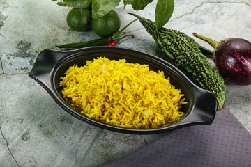 Indian cuisine - Lemon rice with spices