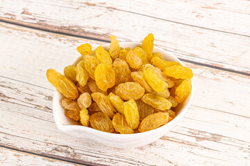 Yellow raisin - dry grape berries