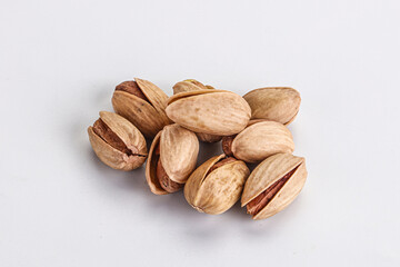 Salted tasty pistachio nuts heap