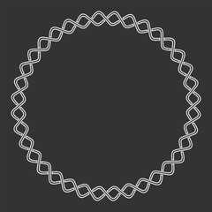 Celtic Style Round frame isolated. Vector illustration