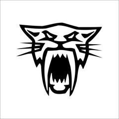 Realism Touch Striking Black and White Tiger Tattoo Design