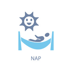 nap concept line icon. Simple element illustration. nap concept outline symbol design.