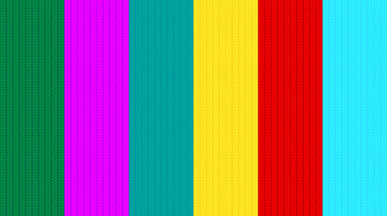 Knitting seamless colorful pattern. Flat vector collection isolated background