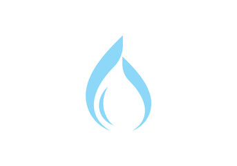 abstract water drop logo design vector illustration