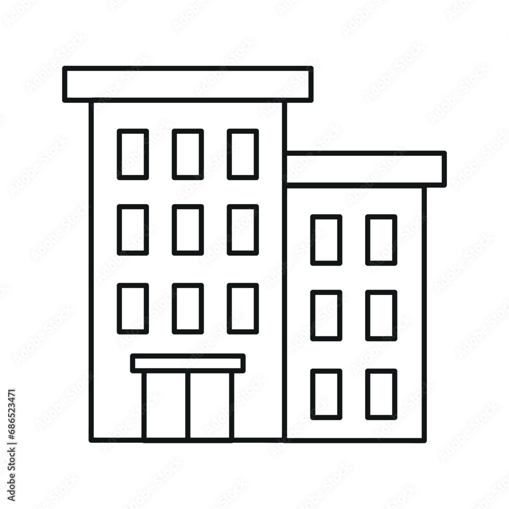 Canvas Prints linear buildings icon