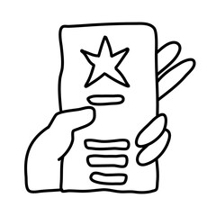 give rating of hand drawn e-commerce icons