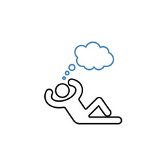 rest  concept line icon. Simple element illustration. rest  concept outline symbol design.