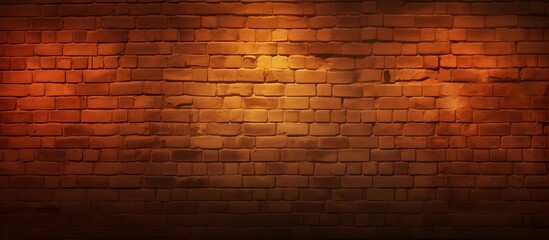 Aged brick wall in warm light suitable for background or wallpaper
