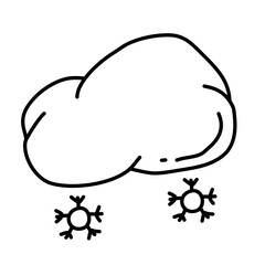 cloudy of winter hand drawn icons