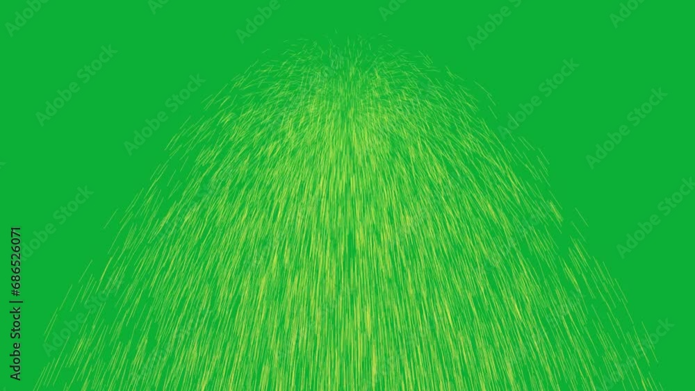Aufkleber motion graphics animation loop with spark yellow firework glow electric with green screen alpha chan