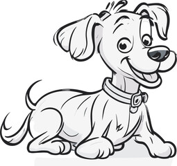 Dog animal cartoon illustration vector image. Cute puppy drawing design image