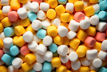 Fototapeta premium Multicolored marshmallow close-up